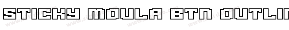 Sticky Moula BTN Outline Oblique字体转换